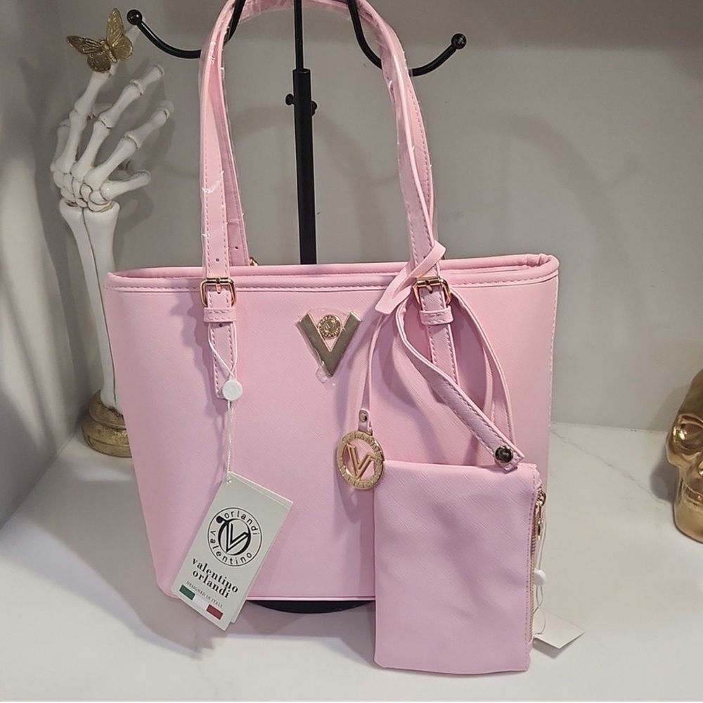 Valentino Pink Tote Bag with Pouch NWT